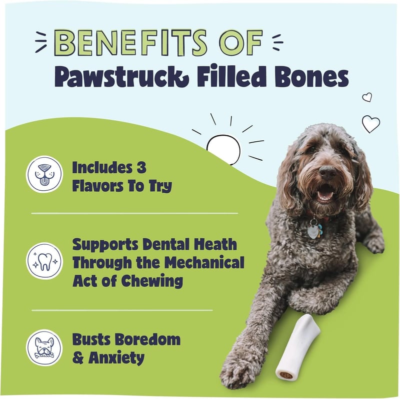 Filled Dog Bones Variety Pack - Peanut Butter, Cheese & Beef, 3 ct