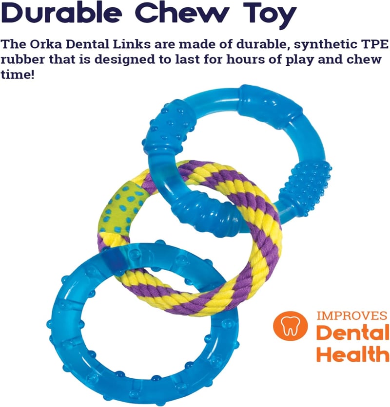 Dog Chew Toy with Dental Care Links by Petstages
