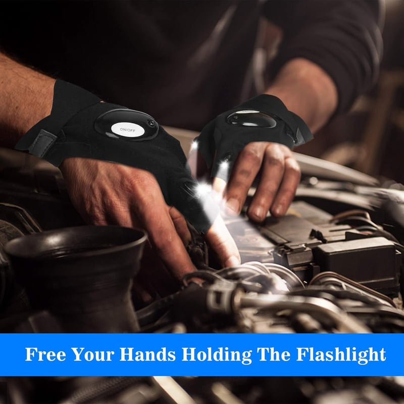 Father's Day LED Finger Light Gloves for Men