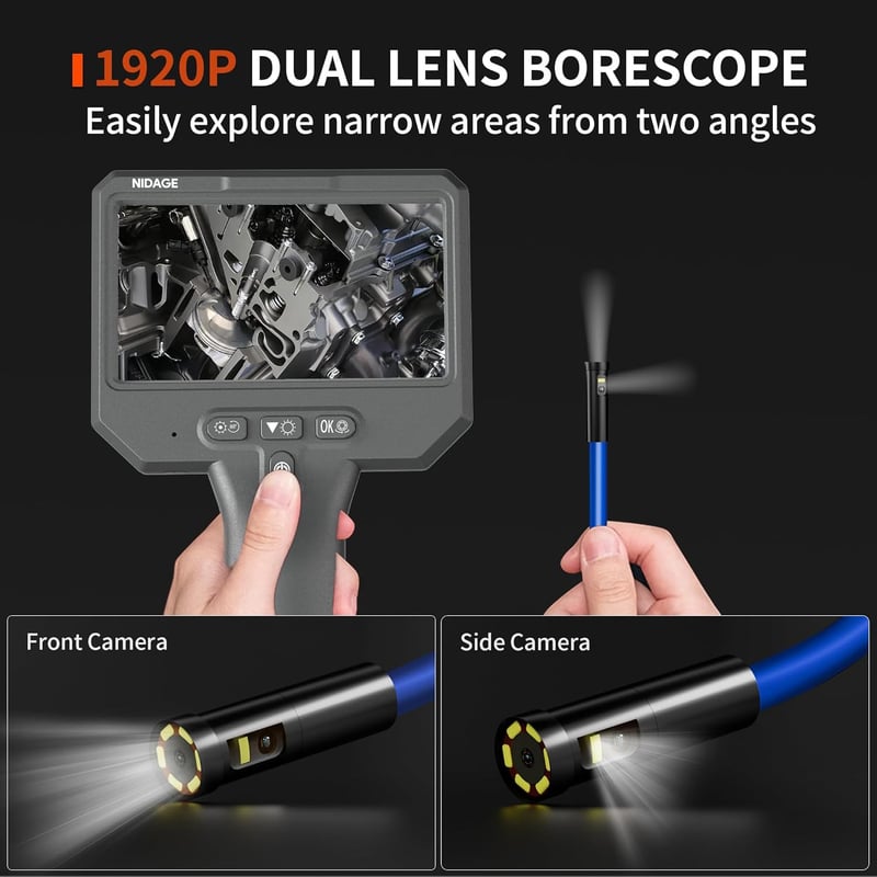 Industrial Borescope Camera with 4.3'' IPS Screen