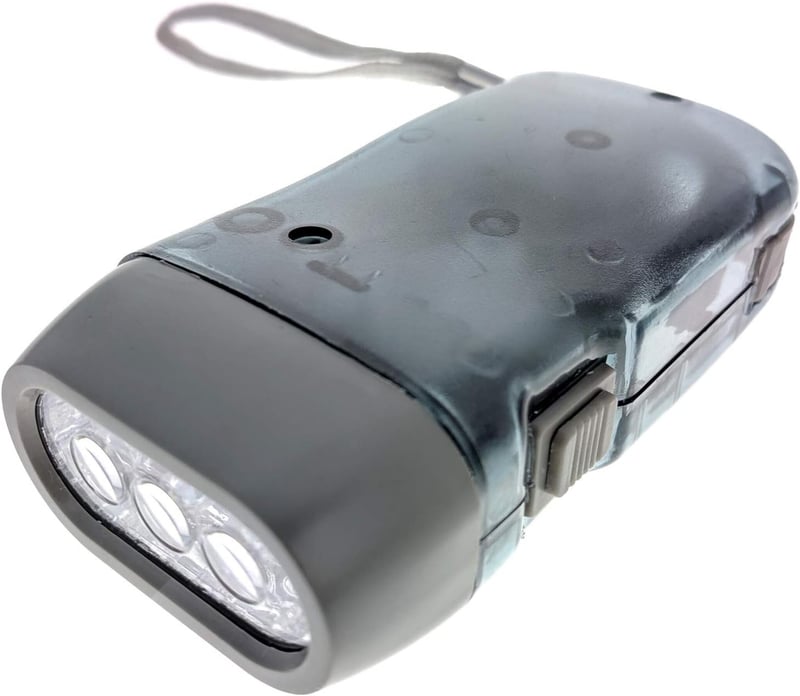 Dynamo-Powered LED Flashlight - Compact Emergency Tool