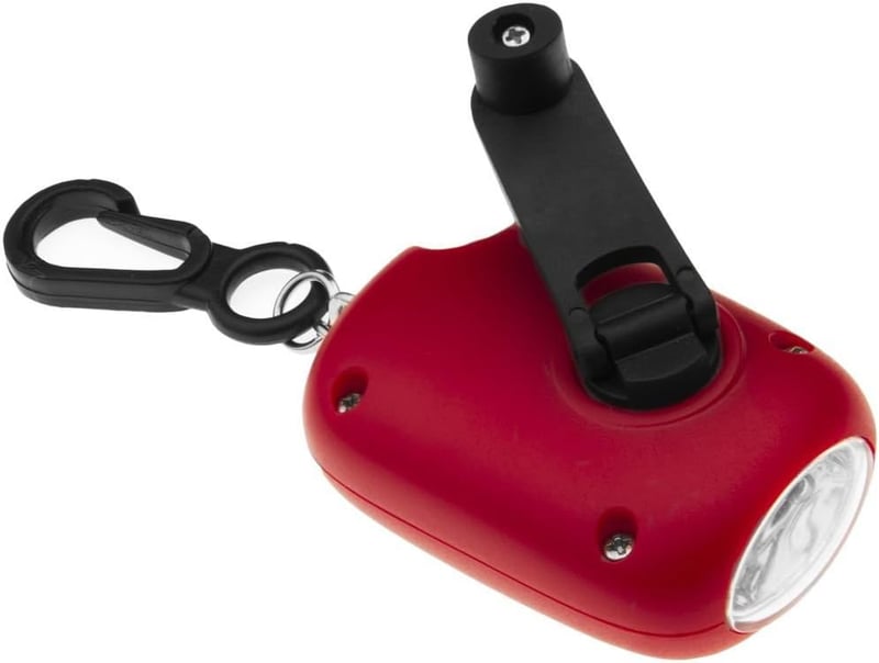 Hand-Powered Dynamo Flashlight - Yellow or Red