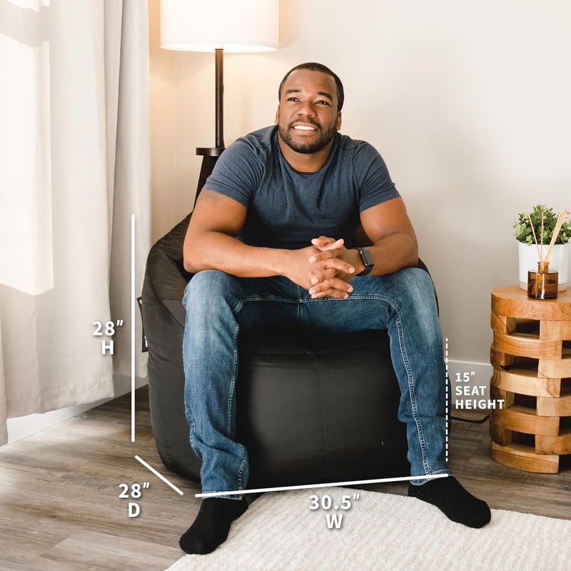 Black SmartMax Beanbag Chair – Big Joe Milano