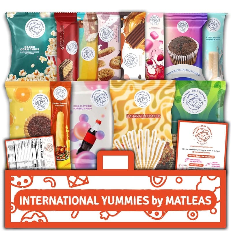 Snack Box with Global Treats - Orange Nebula Theme