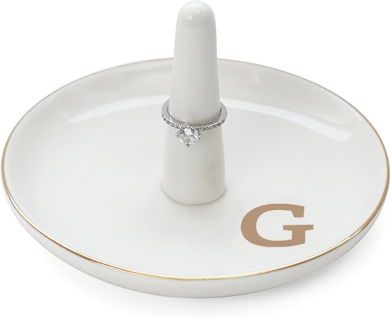Personalized Monogram Ceramic Jewelry Tray – Gifts for Women
