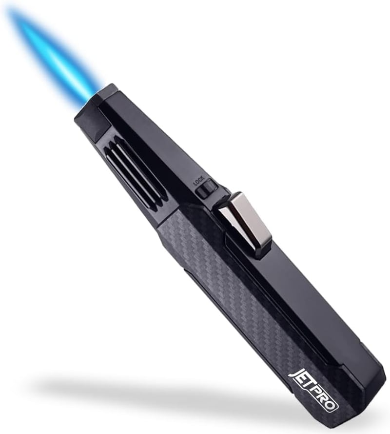 Butane Kitchen Torch with Adjustable Flame – Black