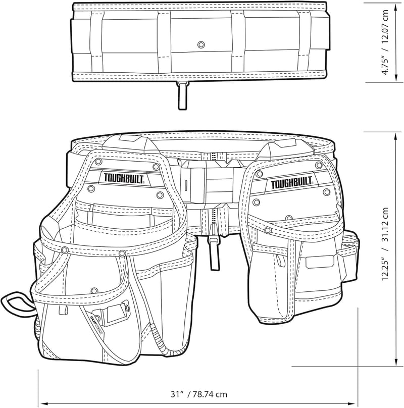 Handyman Tool Belt Set with ClipTech - 3pc