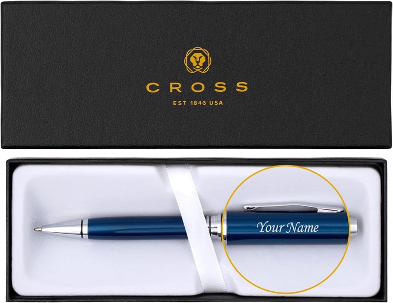 Graduation Cross Pen: Blue Lacquer & Chrome