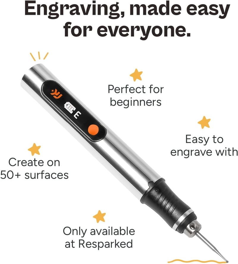 Engraving Pen: Cordless, 50+ Surfaces, DIY, Rechargeable