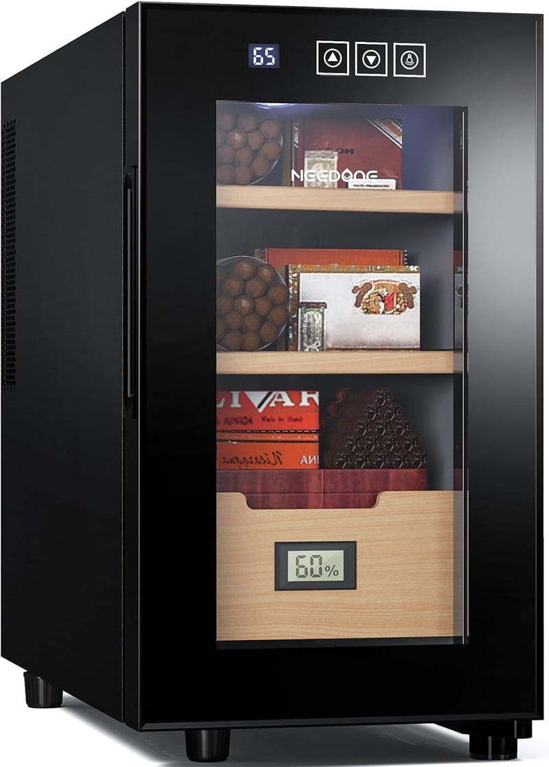 23L Electronic Humidor with Cedar Shelves & Digital Display