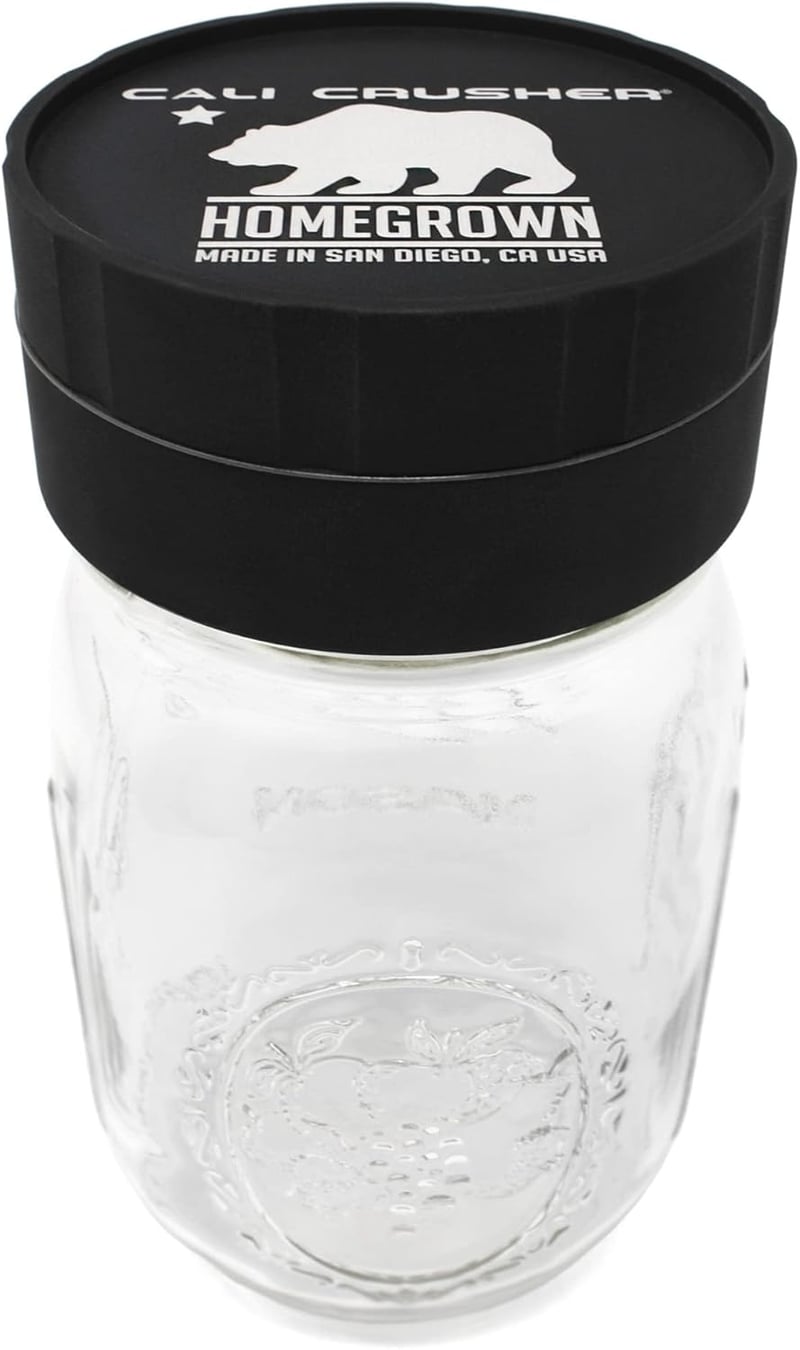 Herb & Spice Grinder Set - Black Mason Jar Design