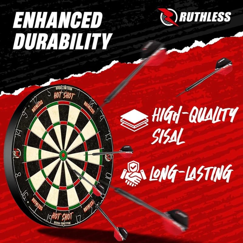 Steel Tip Dartboard Set with Sisal and Endurance Wire