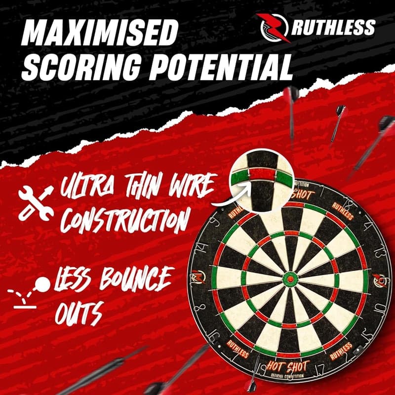 Steel Tip Dartboard Set with Sisal and Endurance Wire