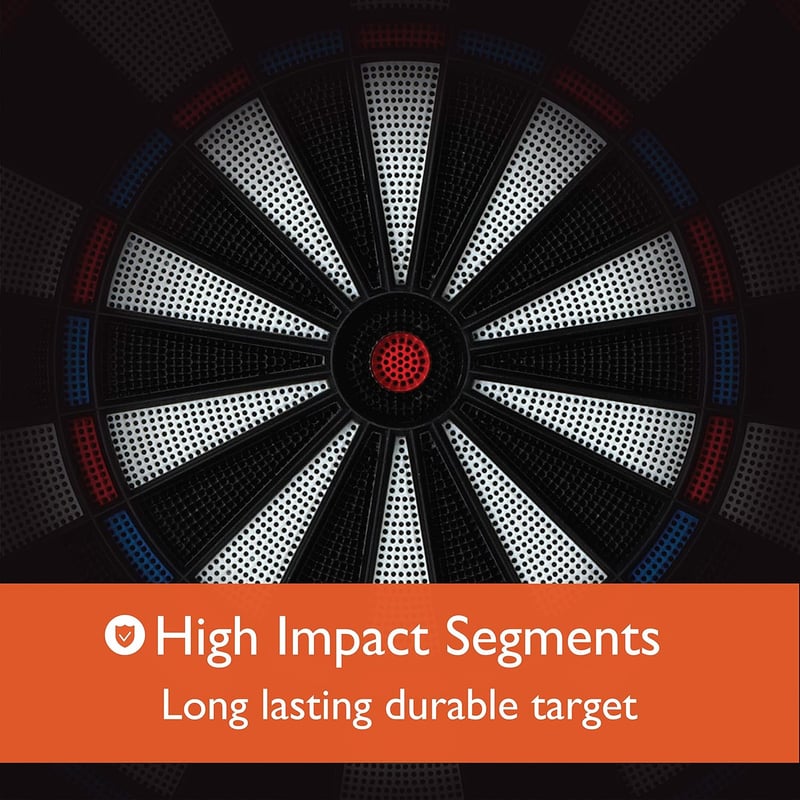 Electronic Dartboard with Cabinet, Dual Display, and Dart Storage