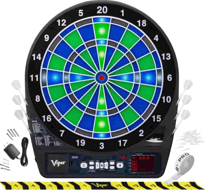 Electronic Dartboard with Illuminated Segments & Thin Spider Design