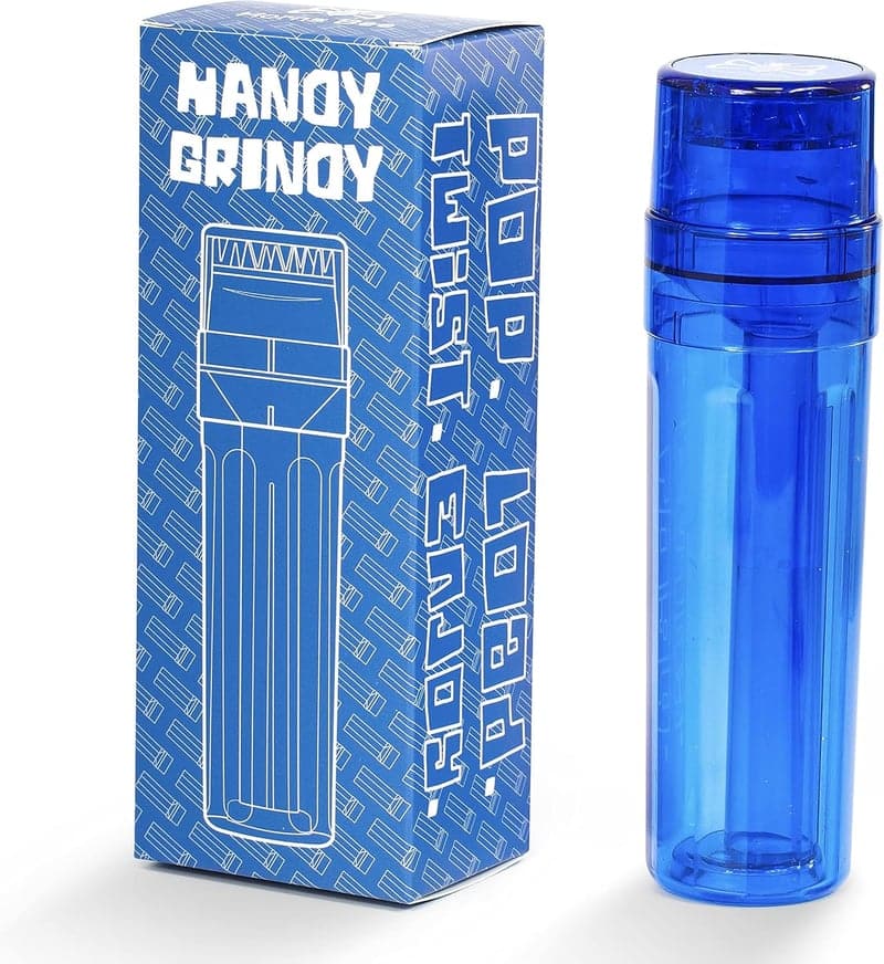 Herb Grinder & Cone Roller with Storage, Blue