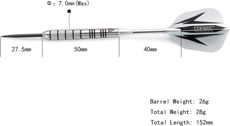 Professional Tungsten Steel Tip Darts - Multiple Weights
