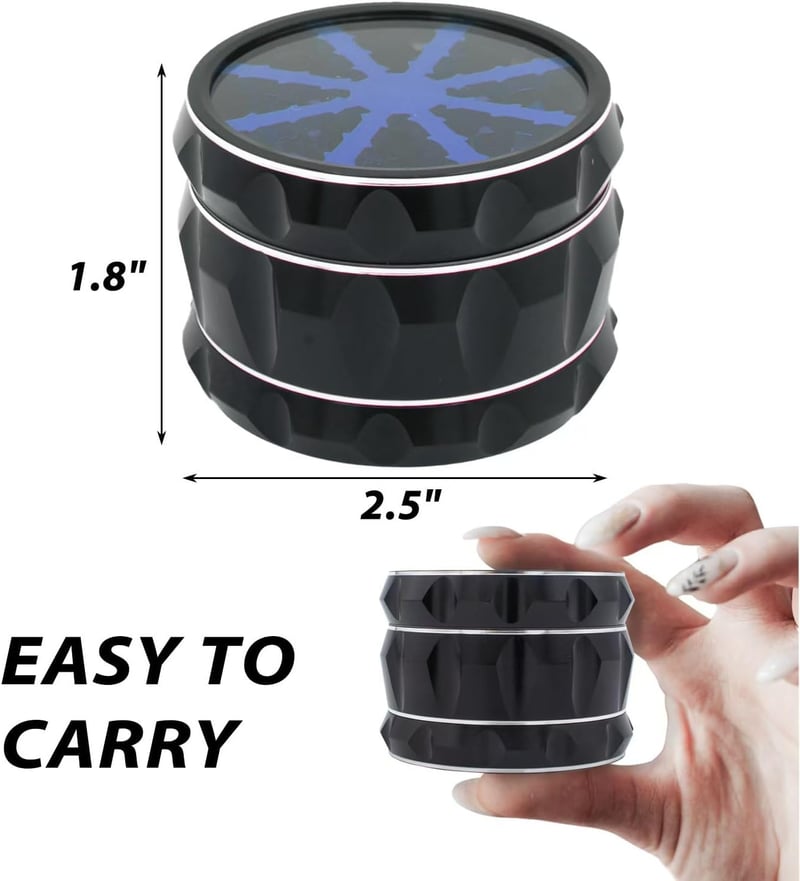 Aluminium Grinder Clear Top 2.5