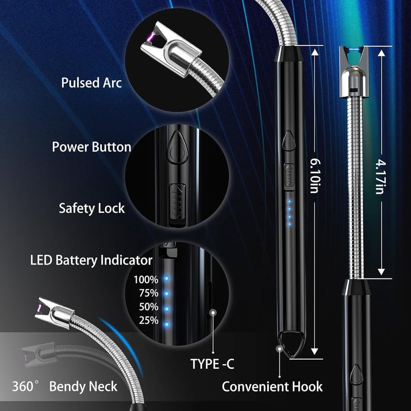 Plasma Arc USB Rechargeable Windproof Lighters
