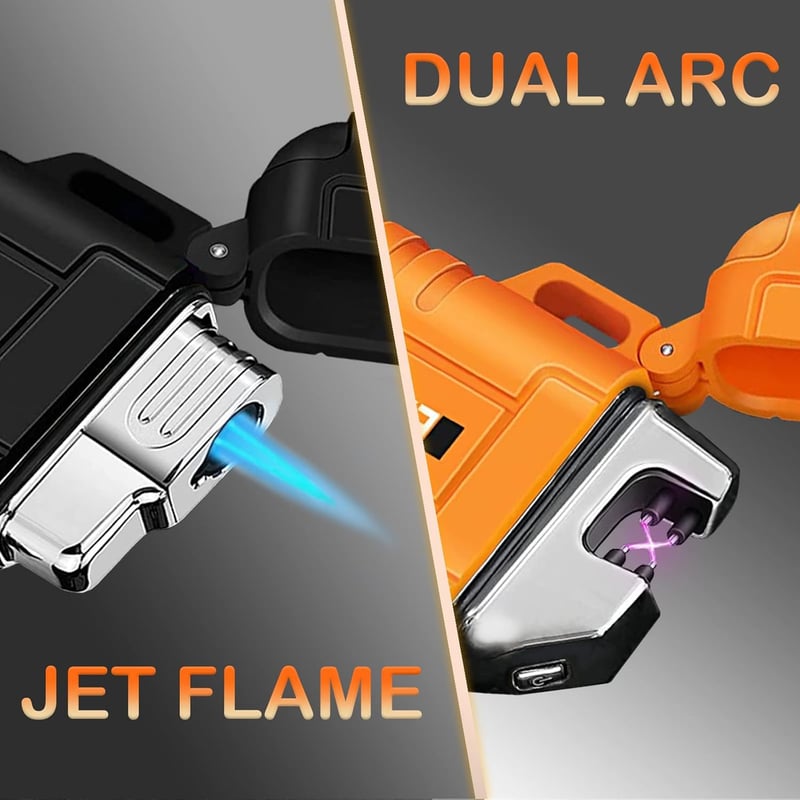 Outdoor USB Dual Arc Flameless Lighters, 2-Pack