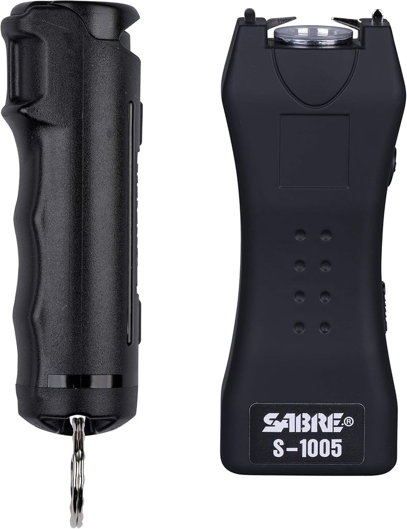 Self-Defense Kit: Pepper Spray & Stun Gun with Flashlight