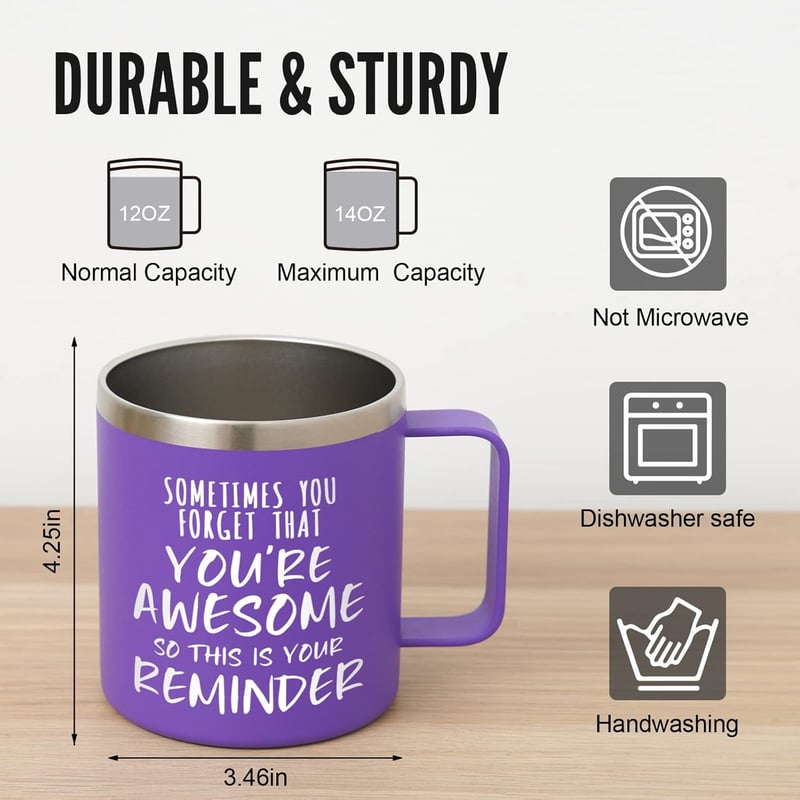Birthday Purple Coffee Mug, 14Oz, for Women