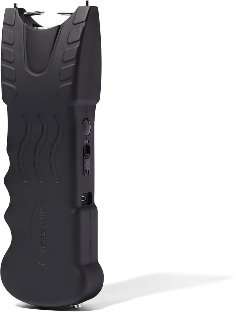 Stun Gun with Safety Pin and LED Flashlight - VIPERTEK VTS-979