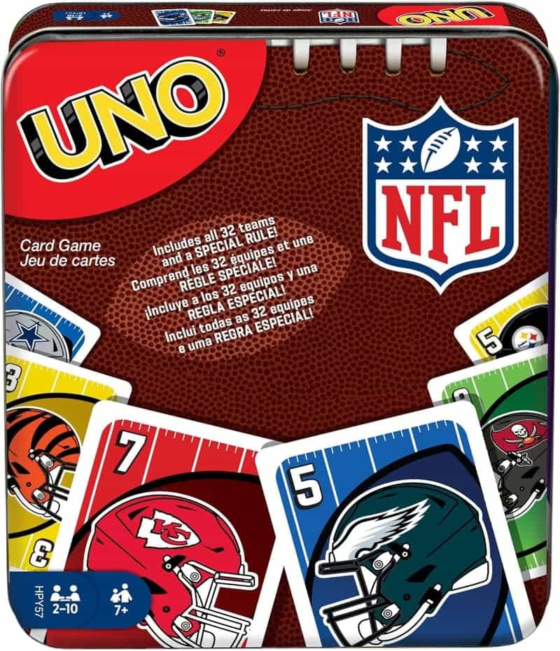 NFL UNO Card Game in Tin - Kids & Adults