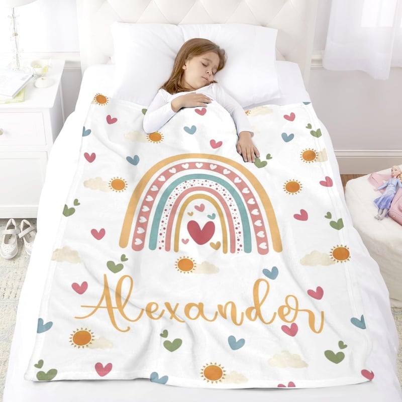 Personalized Baby Blanket for Girls with Name