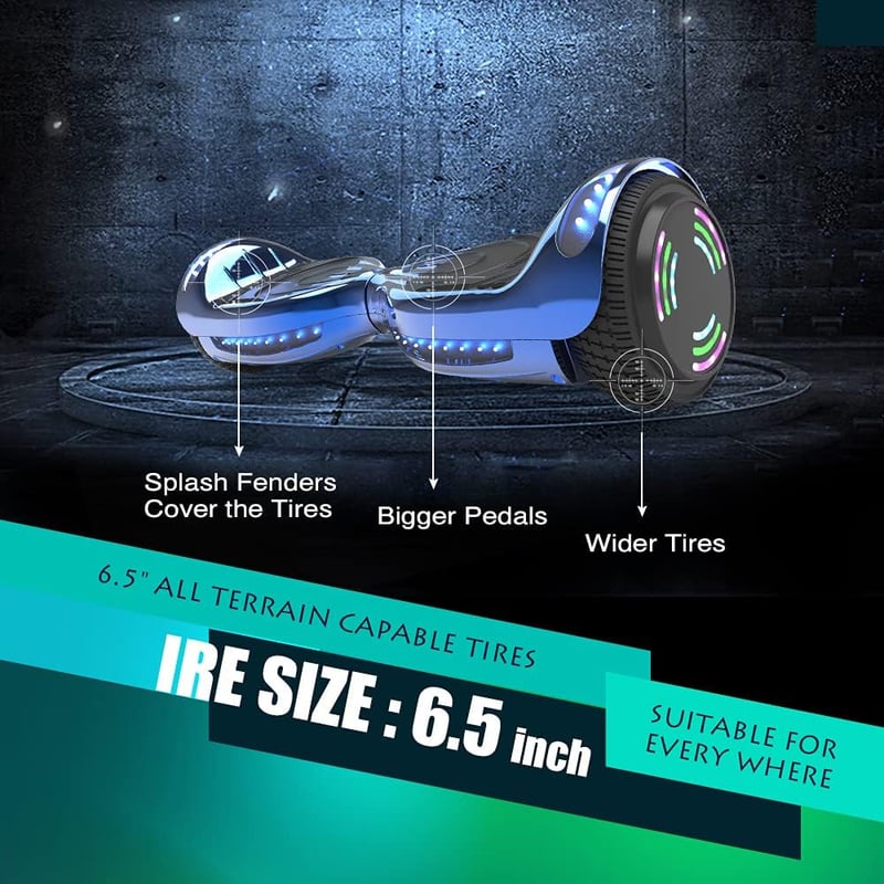 Bluetooth Hoverboard with LED Lights & Self-Balancing Wheels