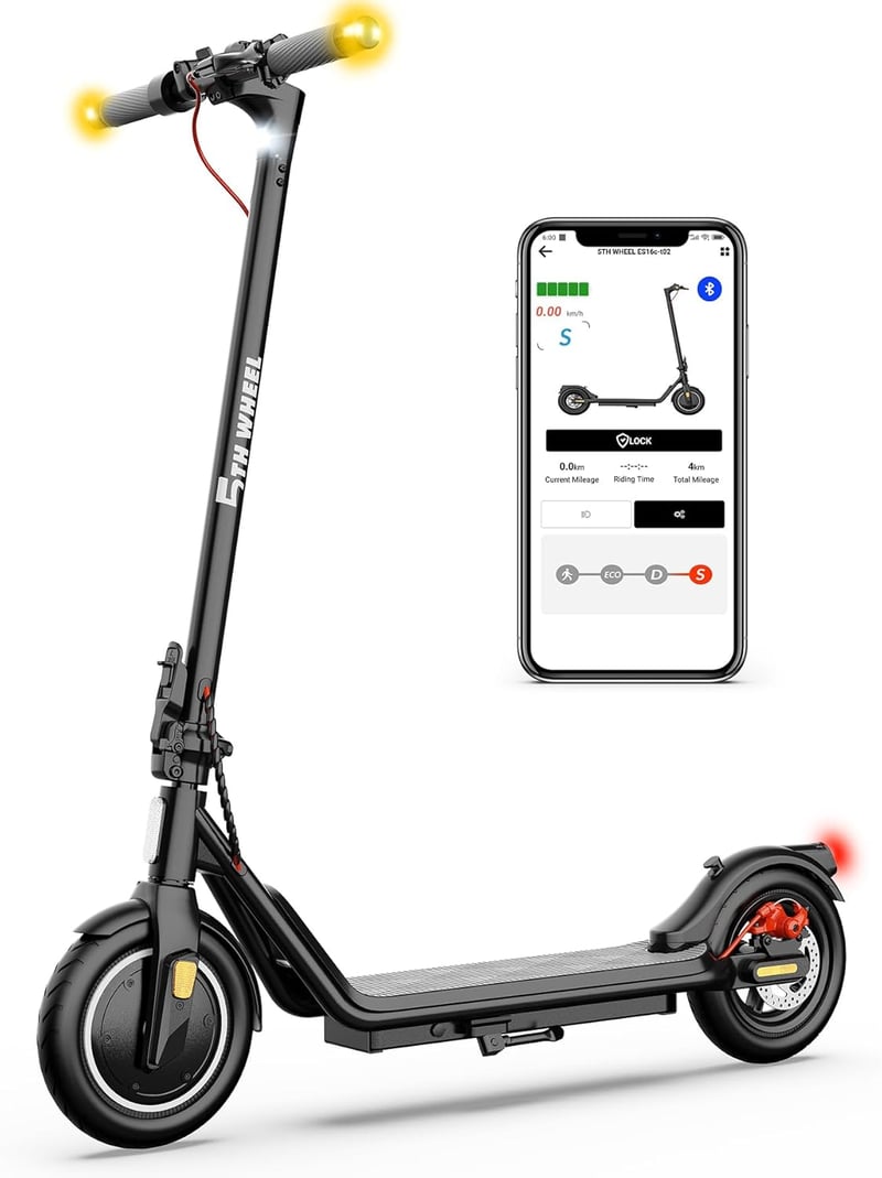 5TH WHEEL V20 Pro Foldable Electric Scooter, 350W, 18 MPH, APP Control