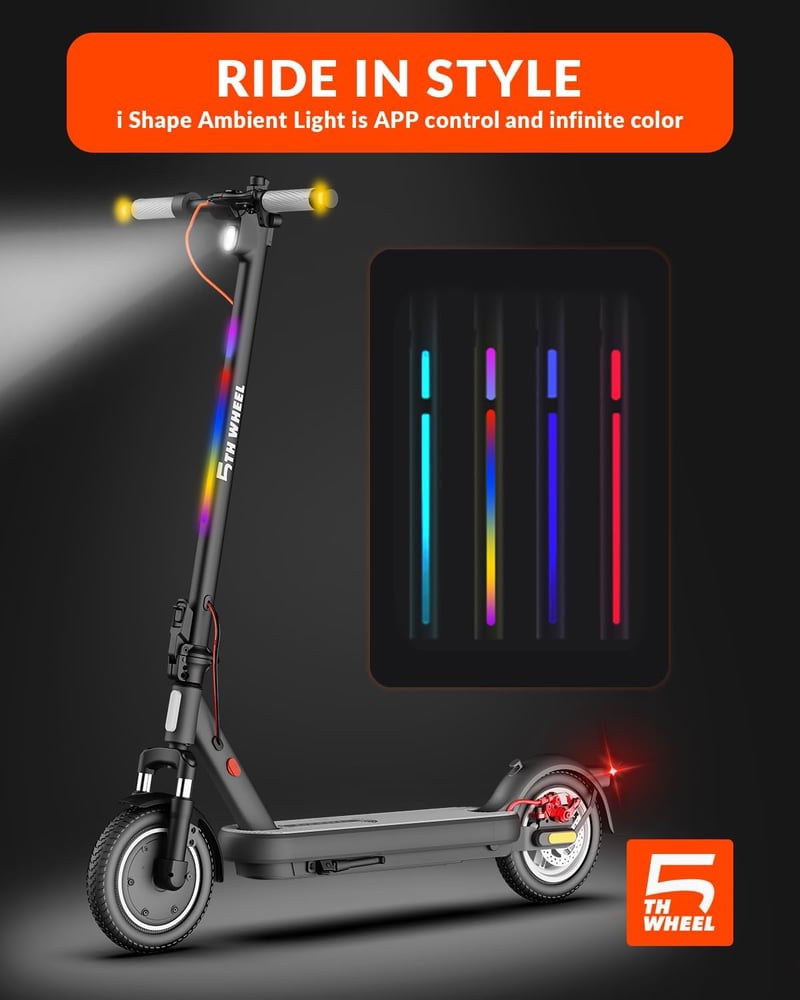 5TH Wheel V40 PRO Electric Scooter, 800W, 20 MPH, Folding Design