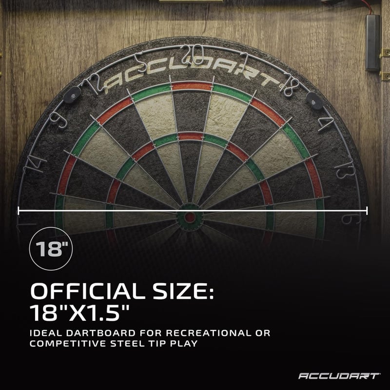 Match Pro Dartboard Cabinet Set with LED & Accessories