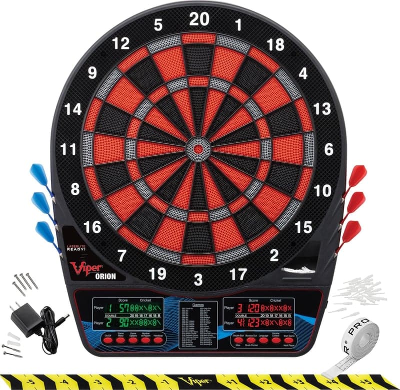 Electronic Dartboard with LCD Displays & Voice Scoring, 43 Games