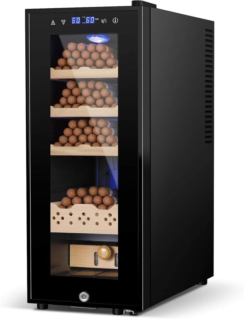 Father's Day Electric Cigar Humidor with Cedar Shelves