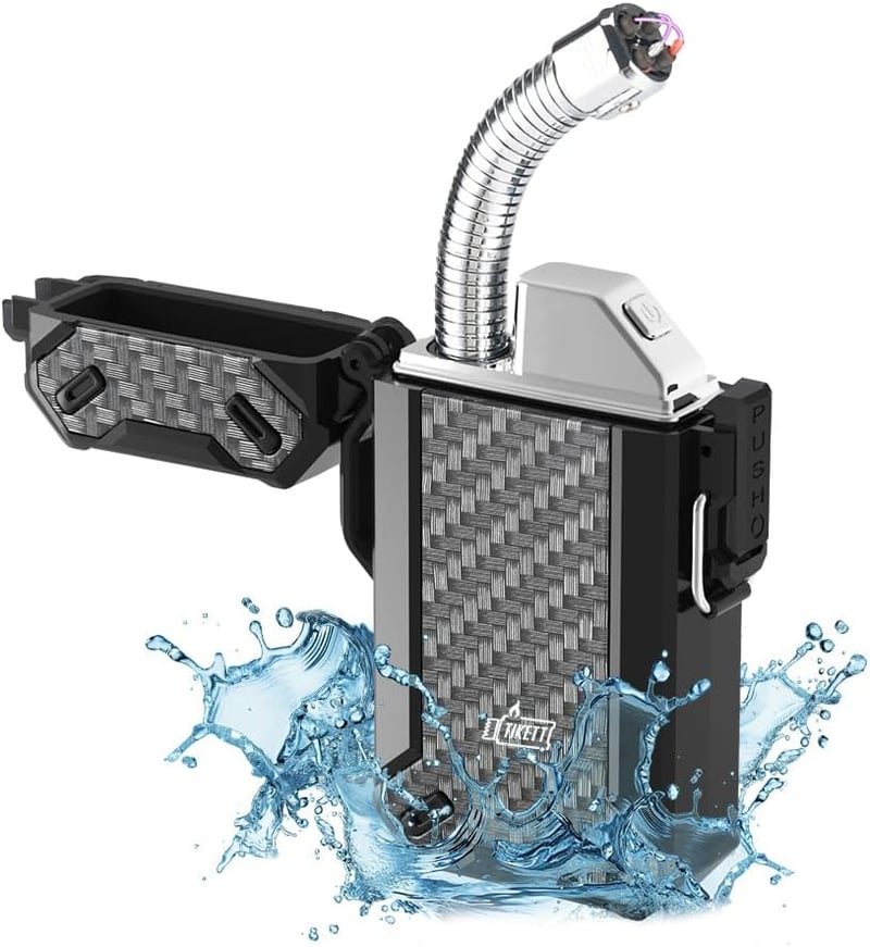 Windproof USB Camp Lighter with Flexible Neck