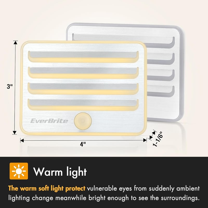 Motion Sensor LED Night Lights, Battery Powered (3 Pack)