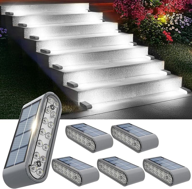 Outdoor Solar Step Lights, 6-Pack Waterproof IP67