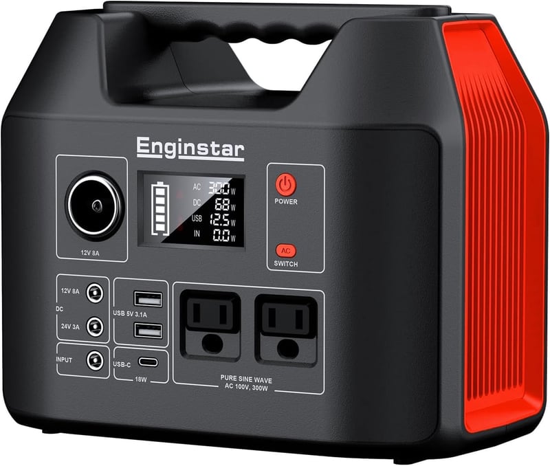 Portable 300W Power Station for Camping & Emergencies
