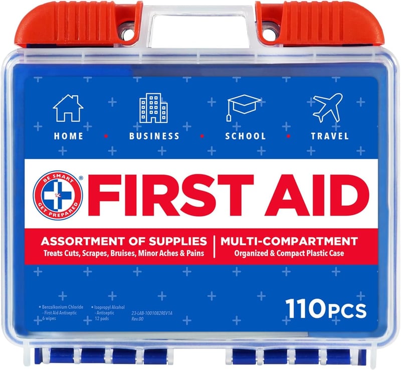 110-Piece First Aid Kit for Home, Office, Travel & Sports