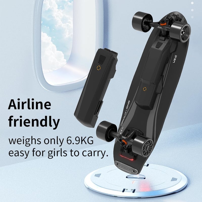Electric Skateboard with Remote, 23 Mph, IP55, 440 LBS