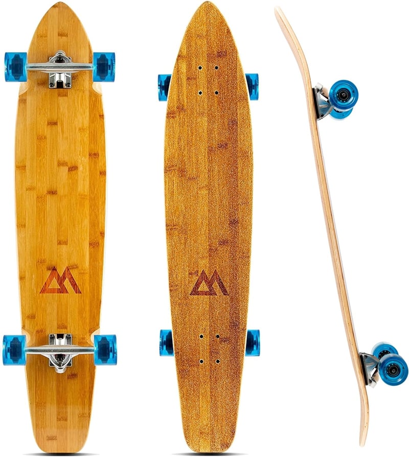 Kicktail Cruiser Longboard - Bamboo & Maple Deck