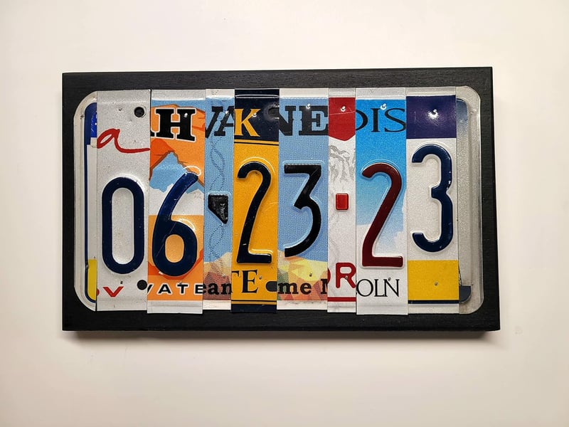 Wedding Anniversary Personalized License Plate Sign
