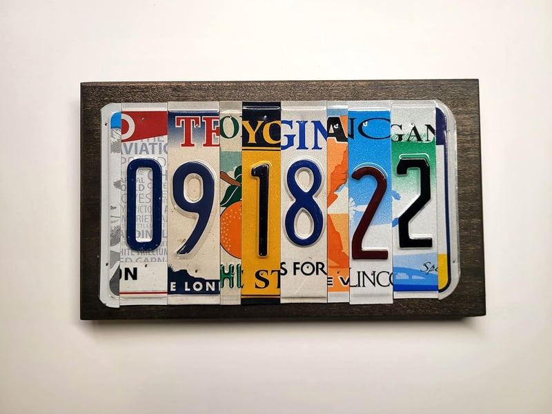 Wedding Anniversary Personalized License Plate Sign