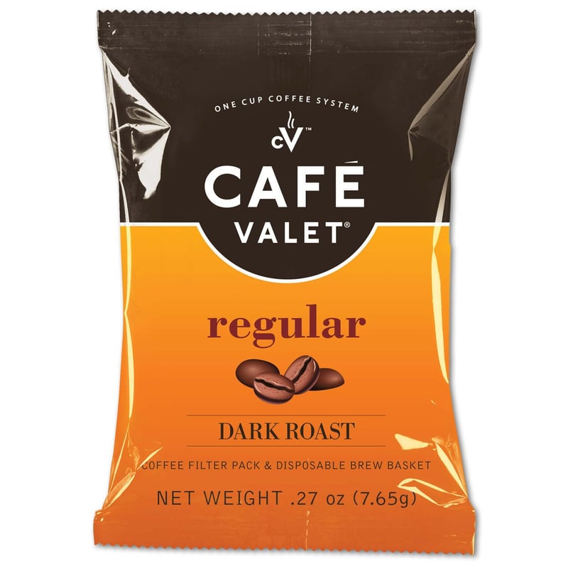 Dark Roast Single Serve Coffee Packets, 84 Count for Café Valet