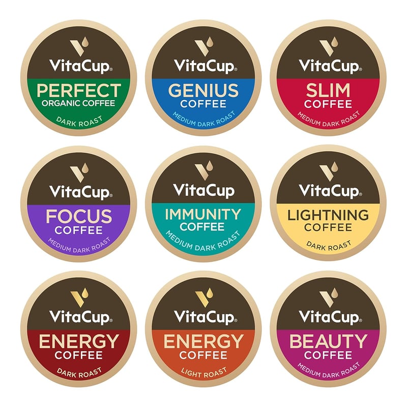 Coffee Variety Pack - Vitamin-Infused Pods for Keurig Brewers