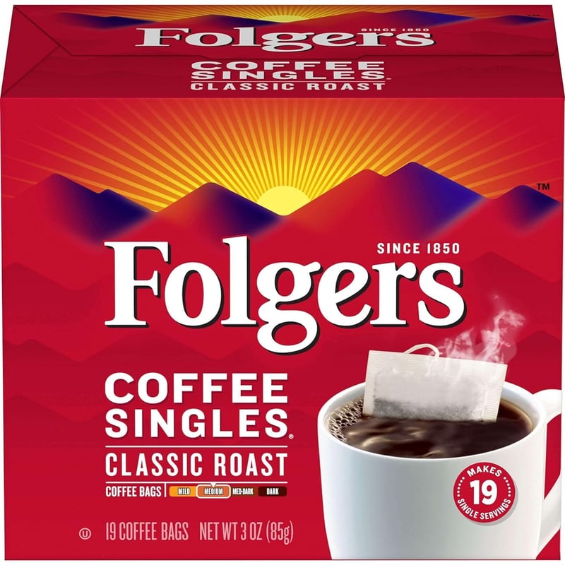 Folgers Coffee Singles Pack - 19 Count