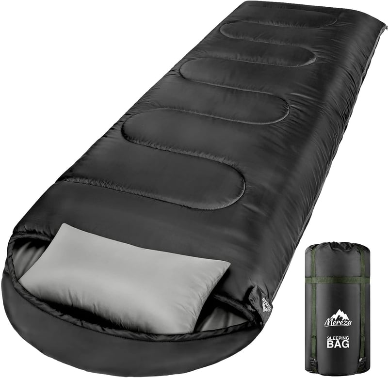 Winter Sleeping Bag with Pillow for Camping - Big & Tall