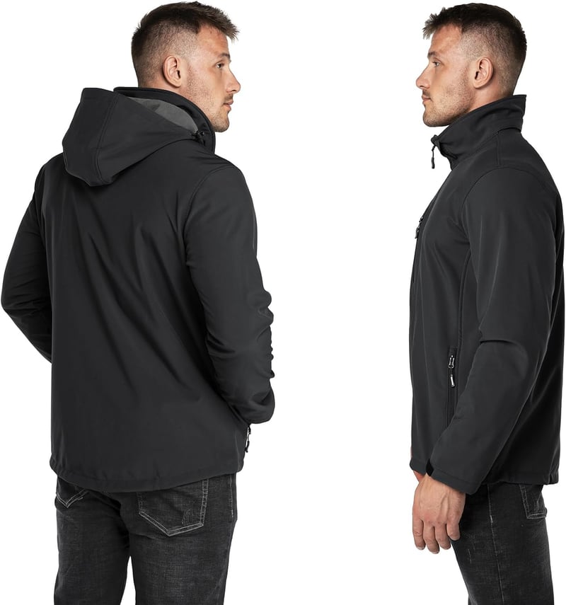 Men's Lightweight Fleece-Lined Hooded Softshell Jacket