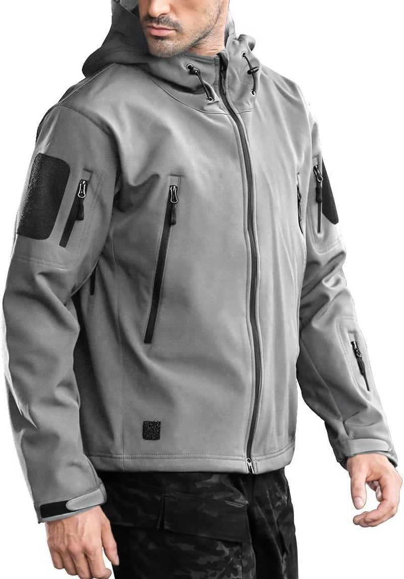 Men's Waterproof Tactical Hooded Jacket - Outdoor Soft Shell